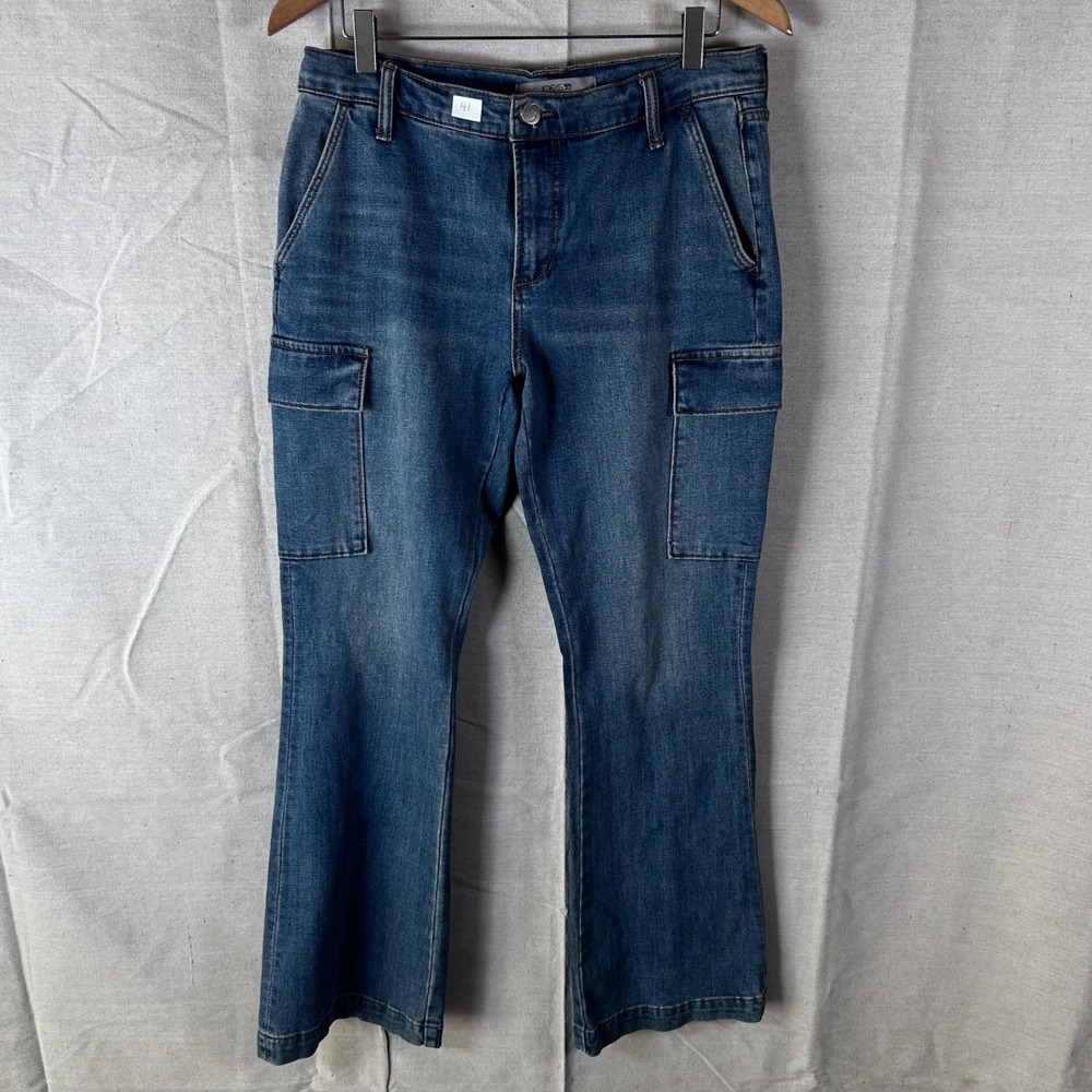 Joe's Jeans Womens Cargo‎ Flare Medium Wash Denim Blue Jeans 29 45E22WLM5412-WLM